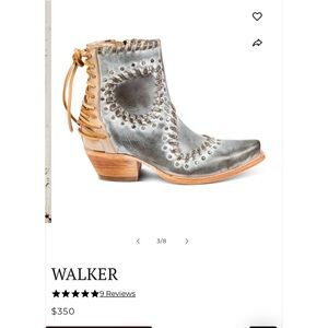 Women's Studded Leather Ankle Boots - Gray and Tan